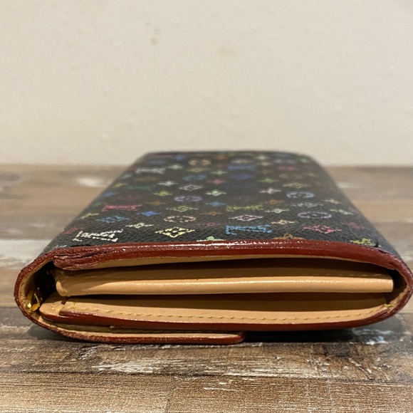 Louis Vuitton Black Murakami Multicolor Monogram Sarah Wallet - Picture 10 of 13